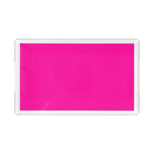 Solid Hot Pink Acrylic Tray (Front)