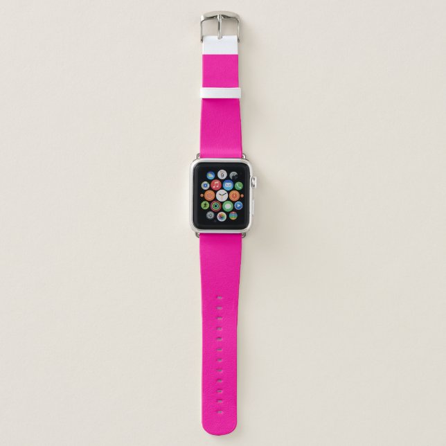 Solid Hot Pink Apple Watch Band (Front)