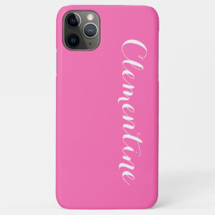 Solid Hot Pink Background, Name Monogram iPhone 11 Pro Max Case