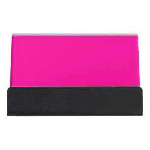 Solid Hot Pink Desk Business Card Holder
