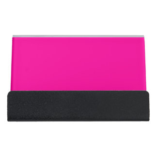 Solid Hot Pink Desk Business Card Holder
