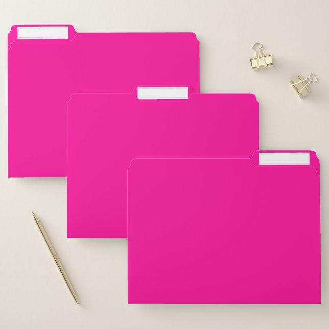 Solid Hot Pink File Folder (Set)