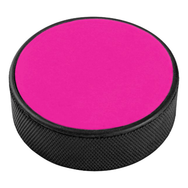 Solid Hot Pink Hockey Puck (3/4)
