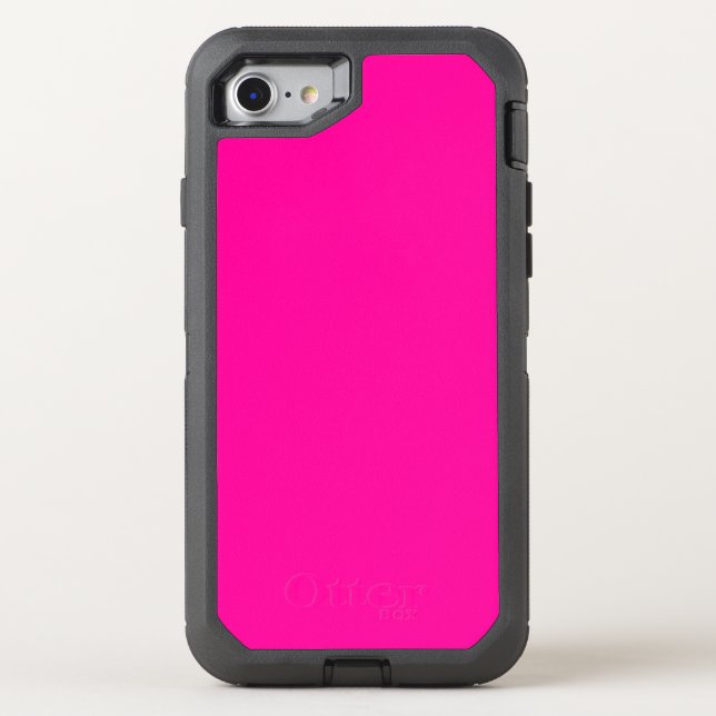 Solid Hot Pink Otterbox iPhone Case (Back)