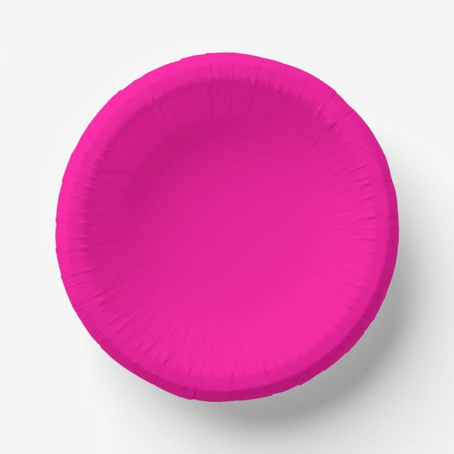 Solid Hot Pink Paper Bowls (Front)