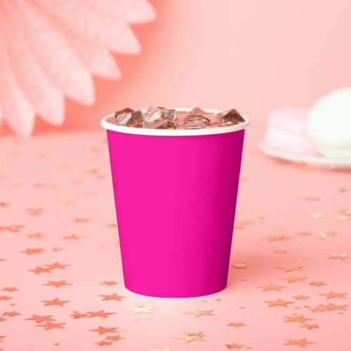 Solid Hot Pink Paper Cups