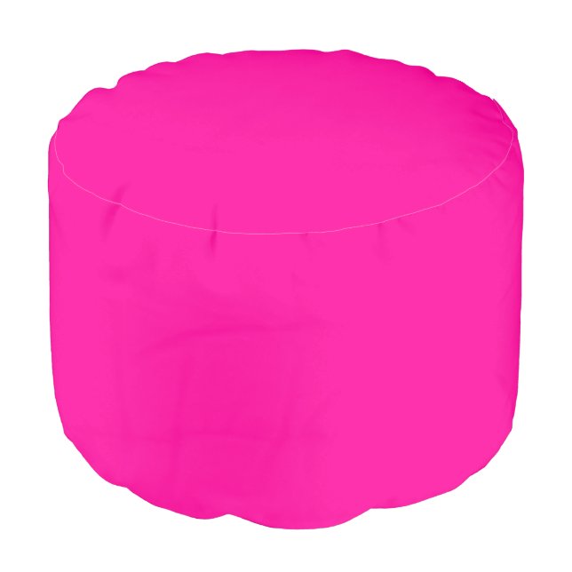 Solid Hot Pink Pouf (Angled Front)
