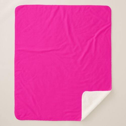 Solid Hot Pink Sherpa Blanket