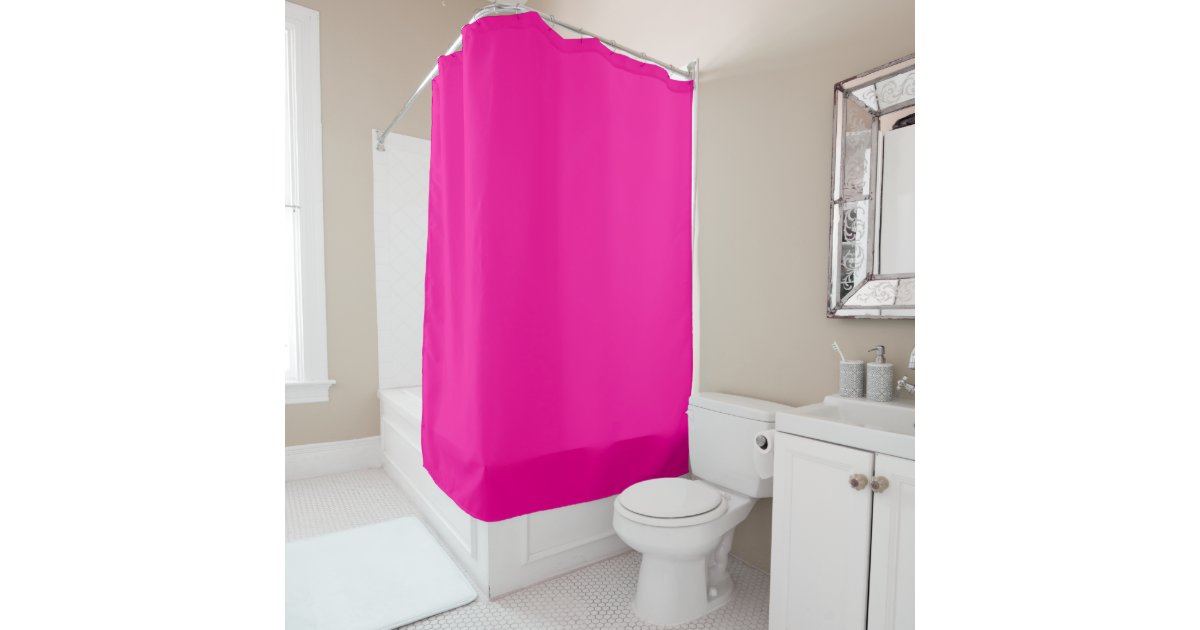 Solid Hot Pink Shower Curtain Zazzle