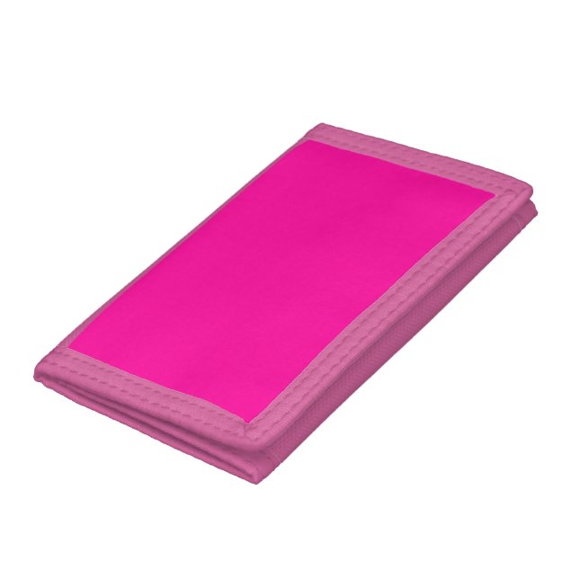 Solid Hot Pink Trifold Wallet (Bottom)