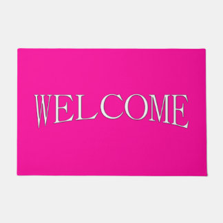 Solid Hot Pink Welcome Doormat