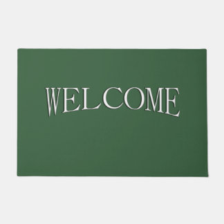 Solid Hunter Green Welcome Mat