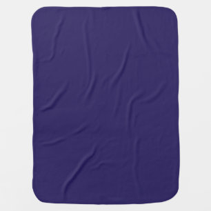 Solid Indigo Blue Elegant Modern Minimalist Simple Baby Blanket