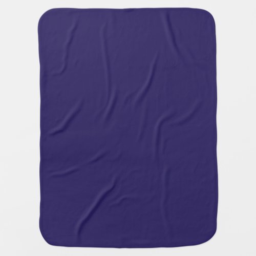 Solid Indigo Blue Elegant Modern Minimalist Simple Baby Blanket