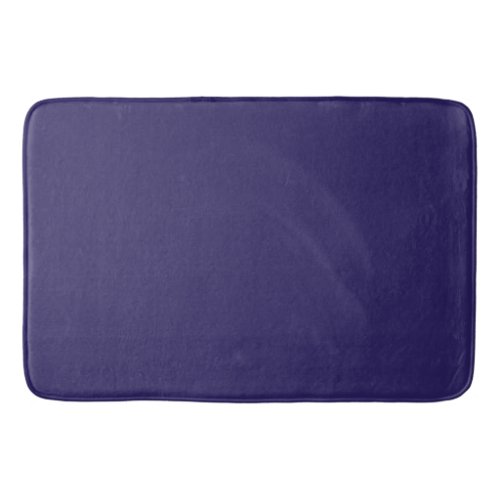 Solid Indigo Blue Elegant Modern Minimalist Simple Bath Mat