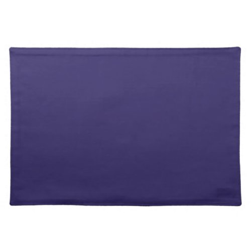 Solid Indigo Blue Elegant Modern Minimalist Simple Cloth Placemat