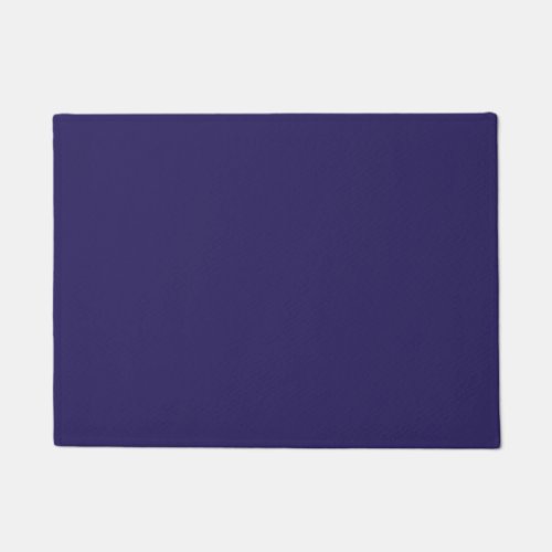 Solid Indigo Blue Elegant Modern Minimalist Simple Doormat