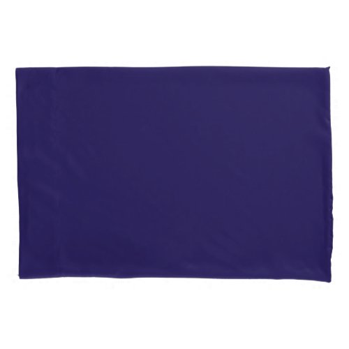 Solid Indigo Blue Elegant Modern Minimalist Simple Pillow Case