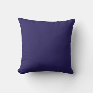 Solid Indigo Blue Elegant Modern Minimalist Simple Throw Pillow