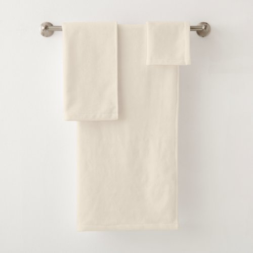 Solid ivory bath towel set