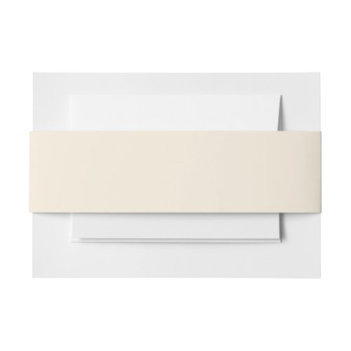 Solid ivory invitation belly band