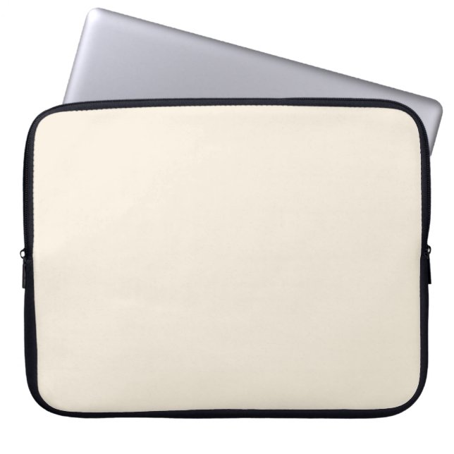 Solid ivory laptop sleeve (Front)