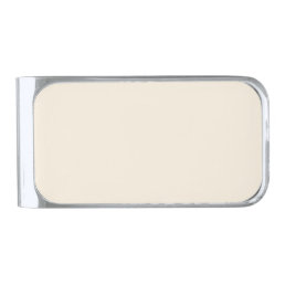 Solid ivory silver finish money clip