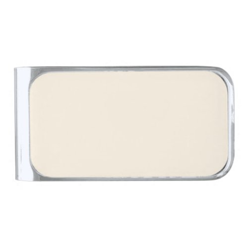 Solid ivory silver finish money clip