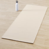 Ivory Cream Gold Name minimalist modern Yoga Mat