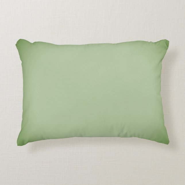 Solid Jade Green Celadon  Accent Pillow (Front)
