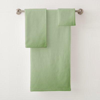 Solid Jade Green Celadon  Bath Towel Set