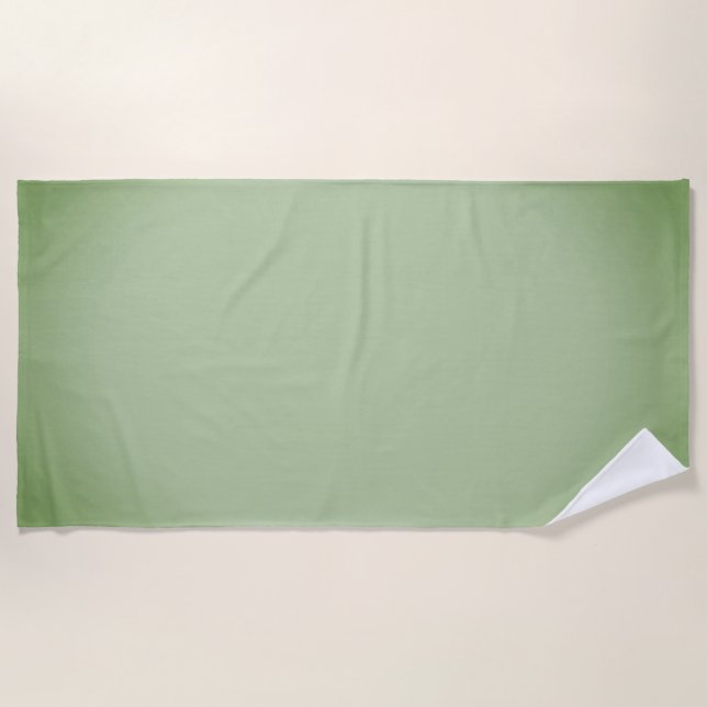 Solid Jade Green Celadon  Beach Towel (Front)