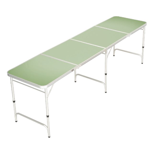Solid Jade Green Celadon  Beer Pong Table (Angled)