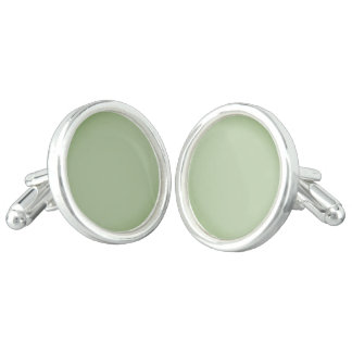 Solid Jade Green Celadon  Cufflinks