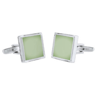 Solid Jade Green Celadon  Cufflinks