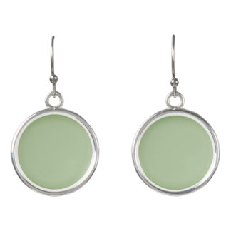 Solid Jade Green Celadon  Earrings