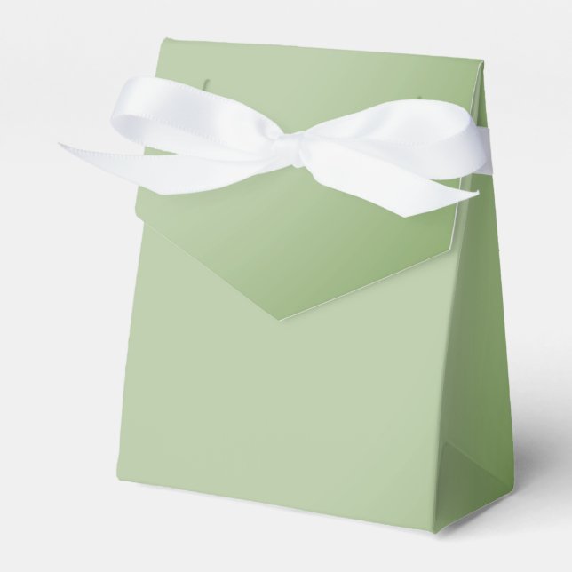 Solid Jade Green Celadon  Favor Boxes (Front Side)