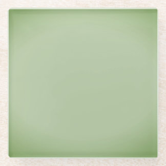 Solid Jade Green Celadon Glass Coaster