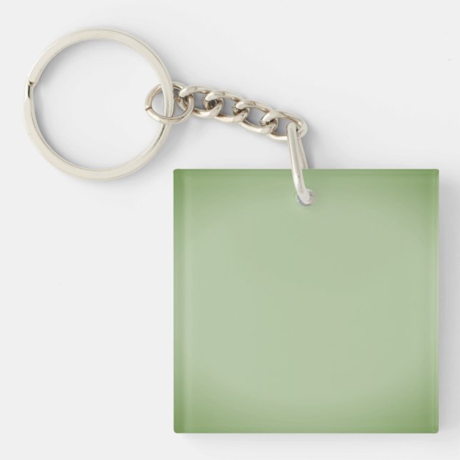Solid Jade Green Celadon  Keychain (Front)