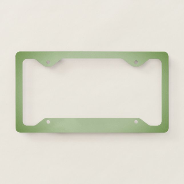 Solid Jade Green Celadon  License Plate Frame (Front)