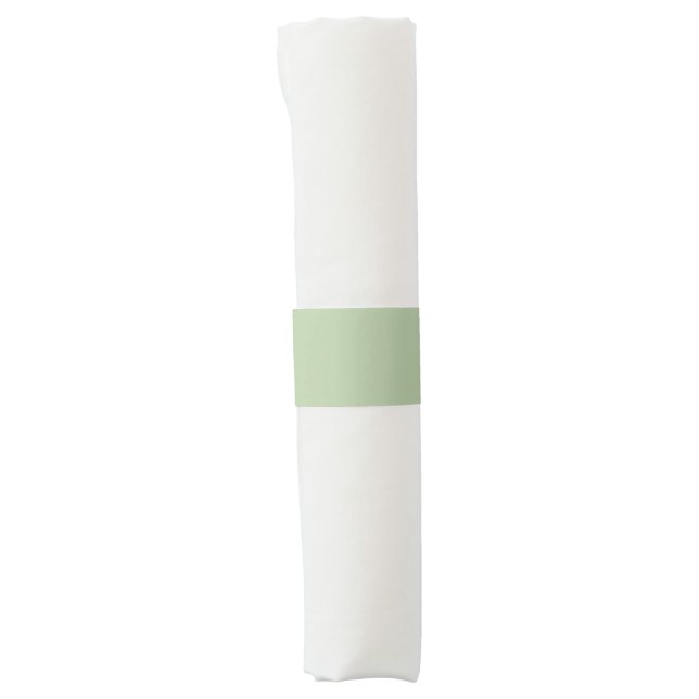 Solid Jade Green Celadon  Napkin Bands (Front)