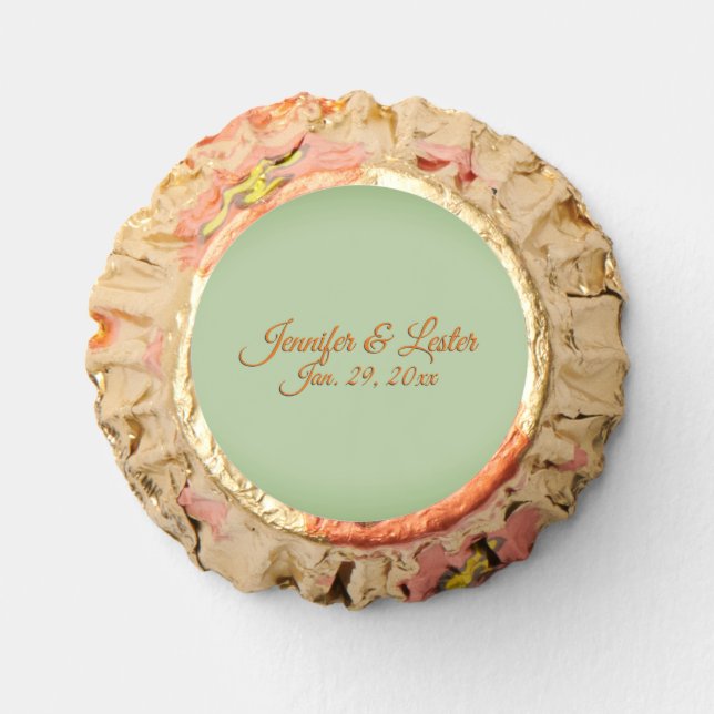 Solid Jade Green Celadon Personal Reese's Peanut Butter Cups (Front)