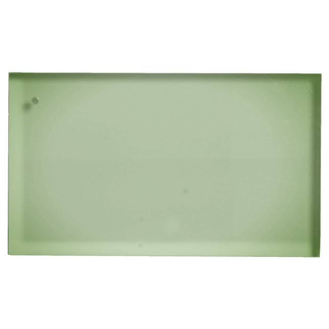 Solid Jade Green Celadon  Place Card Holder (Front)