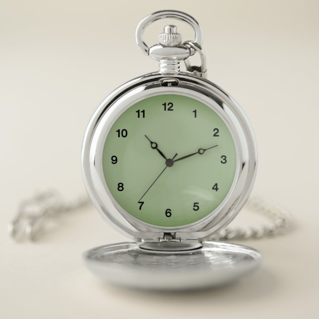 Solid Jade Green Celadon  Pocket Watch (Inside)