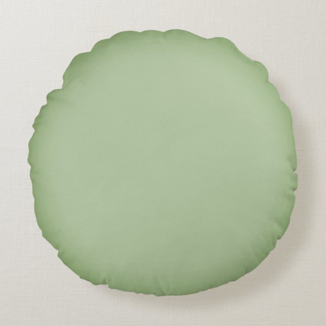 Solid Jade Green Celadon  Round Pillow (Front)