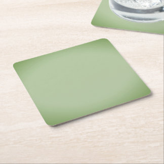 Solid Jade Green Celadon Square Paper Coaster