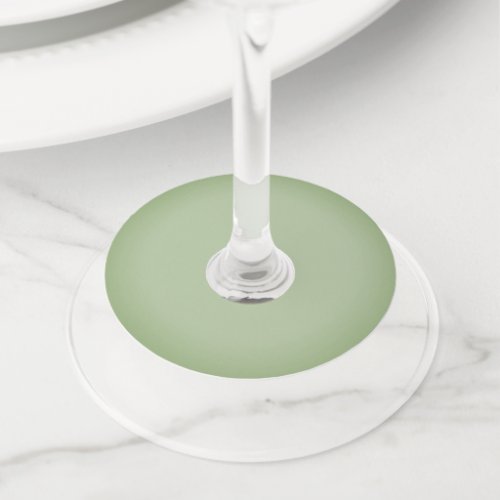 Solid Jade Green Celadon  Wine Glass Tag