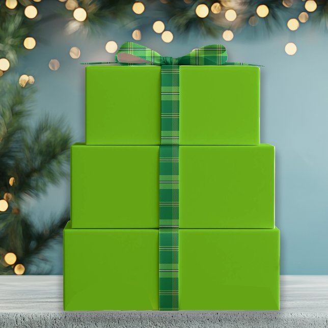 Solid Jolly Green Wrapping Paper Sheets (Creator Uploaded)