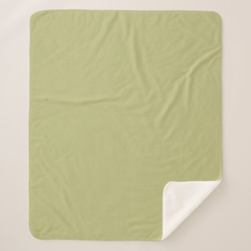 Solid Khaki Green by Premium Collections Sherpa Blanket