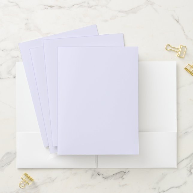 Solid Lavender Pocket Folder for Work or School (In Situ)